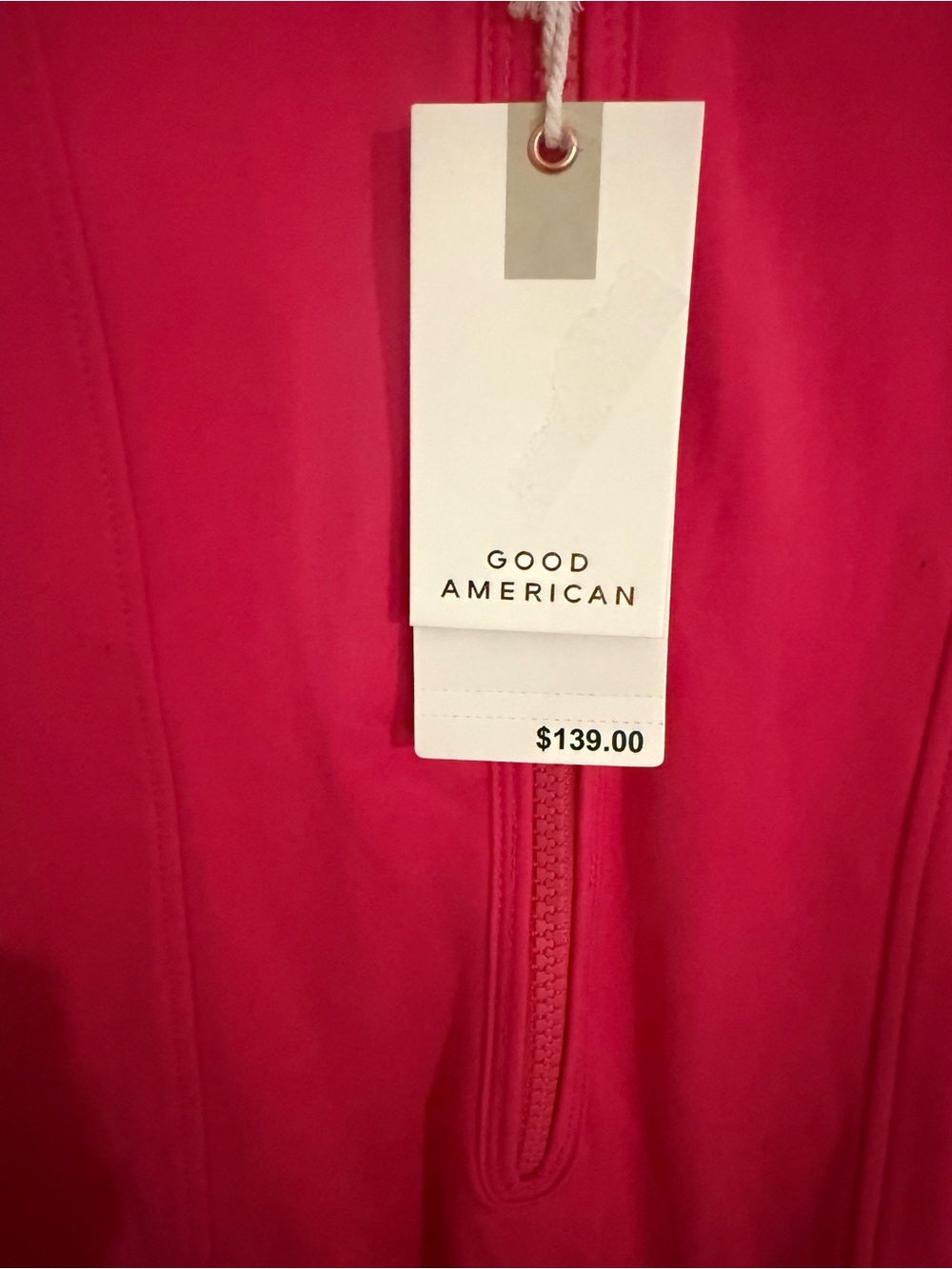 Good American Pink Long Sleeve Zip One Piece Swimsuit M NWT - Picture 7 of 8